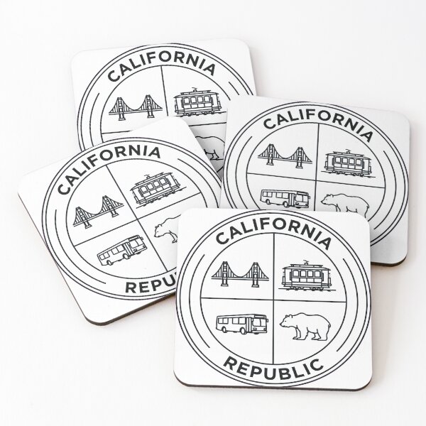 Item preview, California Republic - Thin Line Badge - White Interior - San Francisco designed and sold by CozyandBright91.