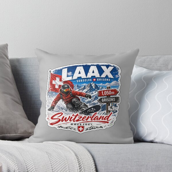 Item preview, Laax Ski Switzerland Snowboarding Skiing Alps Sticker TShirt 08 designed and sold by OuterShellUK.