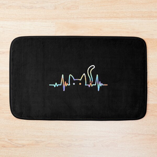 Item preview, Heartbeat Cat Lover Animal Silhouette Cute Cat  designed and sold by ObukiLantara.
