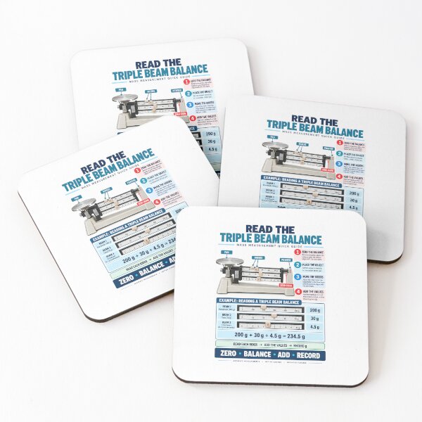 Item preview, Triple Beam Balance Mass Measurement Quick Guide | Science Classroom Poster designed and sold by astersgraphics.