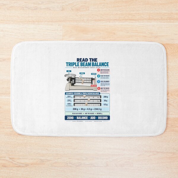 Item preview, Triple Beam Balance Mass Measurement Quick Guide | Science Classroom Poster designed and sold by astersgraphics.