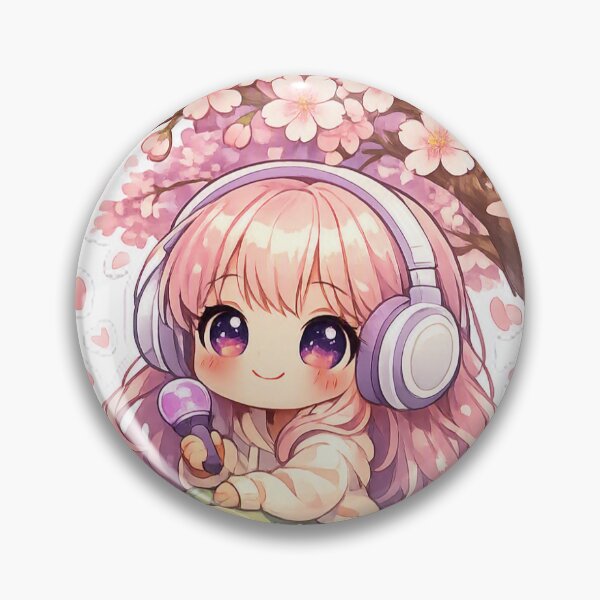 Item preview, Kpop Spring Music Sticker Chibi Kawaii Cherry Blossom Aesthetic for Fans designed and sold by CutePrintCorner.