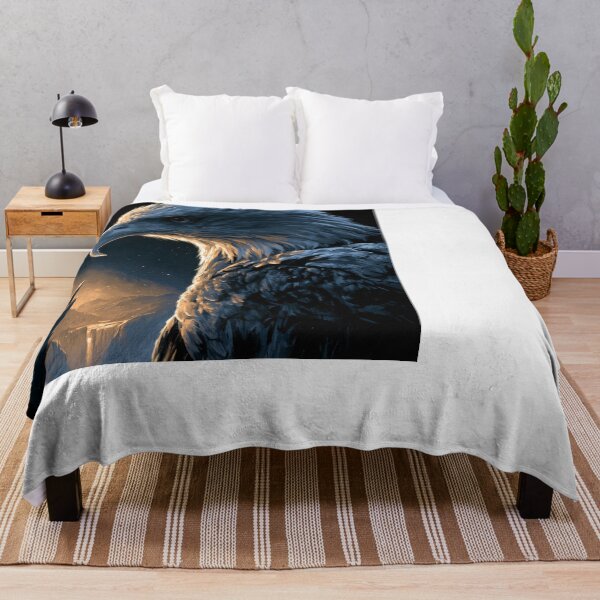 Item preview, Majestic Bald Eagle Moonlit Mountain Wildlife Art designed and sold by NicolasGlowArt.