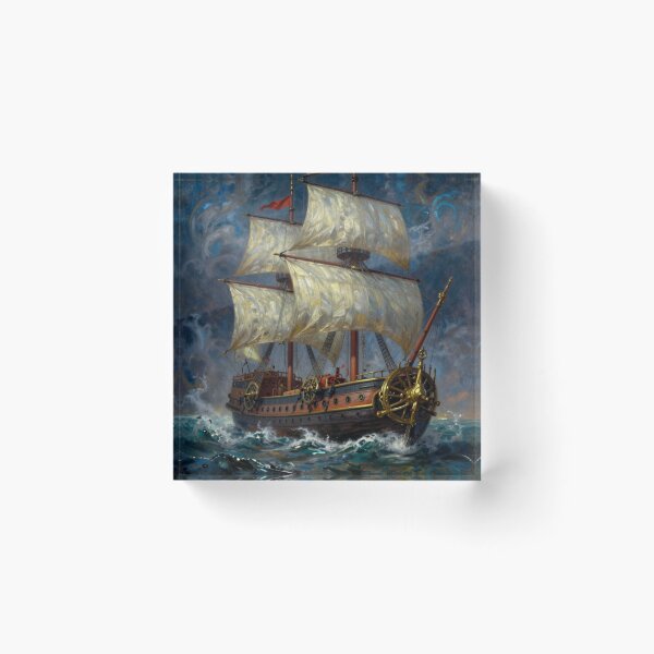 Artikelvorschau, Painterly Moonstorm Sailing Vessel   entworfen und verkauft von FotoworldEdel.