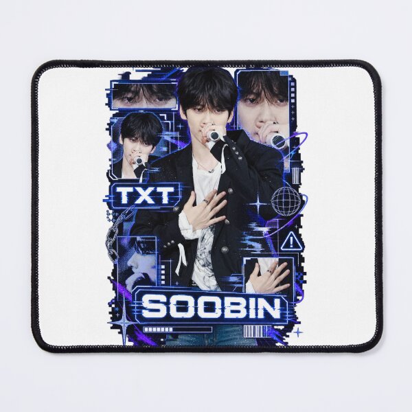 Item preview, TXT Soobin Iconic Vocal Stage Electric Blue Cyber Graphic designed and sold by Valeree Store.