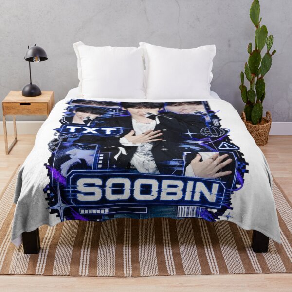 Item preview, TXT Soobin Iconic Vocal Stage Electric Blue Cyber Graphic designed and sold by Valeree Store.