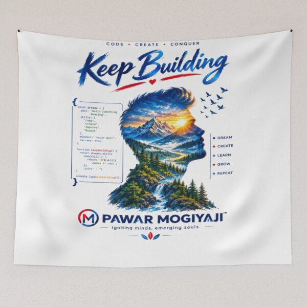 Item preview, ​Keep Building Inspirational Mountain and Nature Art by pawarmogiyaji designed and sold by Pawar1999.
