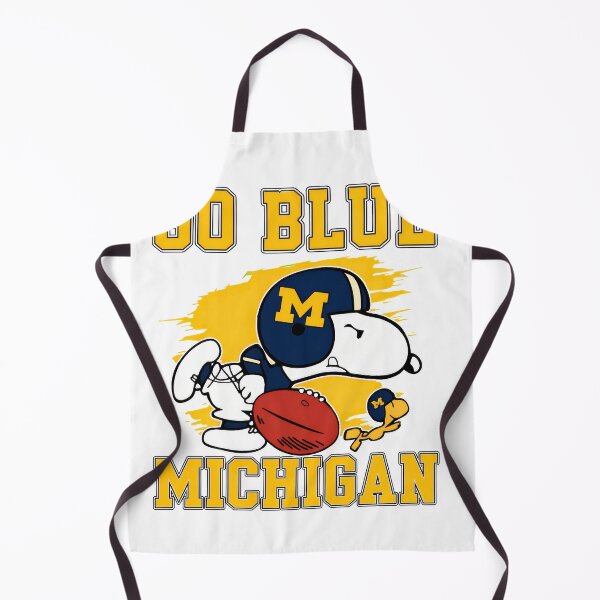 Item preview, Snoopy GO BLUE MICHIGAN Football designed and sold by RetroRiotPrints.