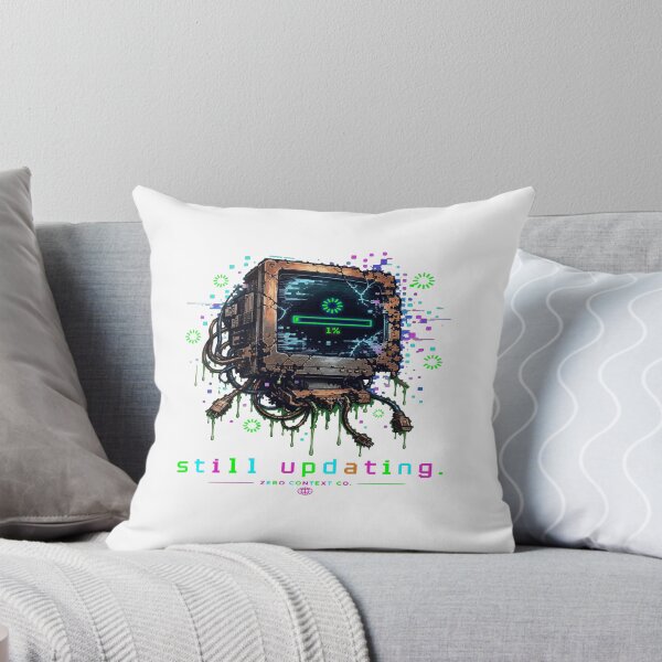 Item preview, Still Updating – Glitch Computer Monitor Digital Decay Streetwear Graphic designed and sold by ZeroContextCo.