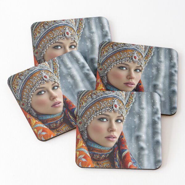 Item preview, Beautiful woman in traditional ornate headdress designed and sold by Artessie.
