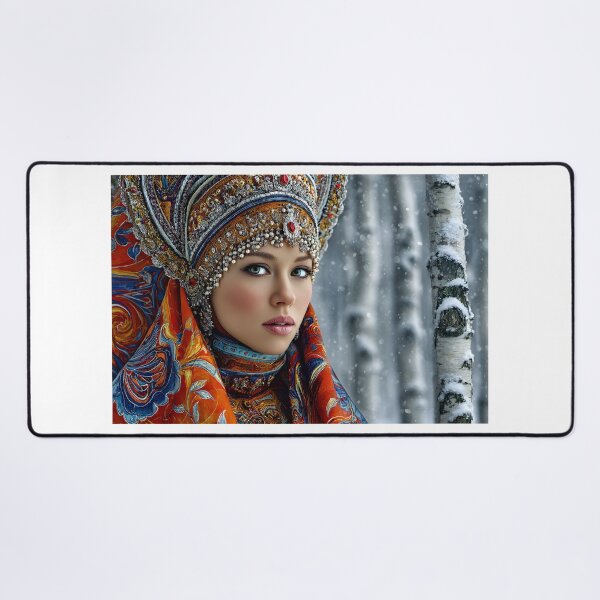 Item preview, Beautiful woman in traditional ornate headdress designed and sold by Artessie.
