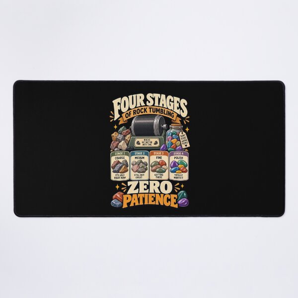Item preview, Four Stages Of Rock Tumbling Zero Patience - Funny Rock Tumbler Gift designed and sold by Ridaelb.