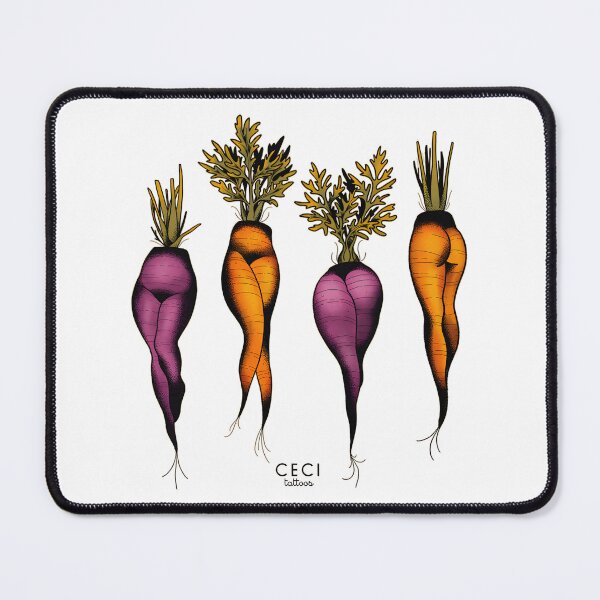 Item preview, Sexy Carrots Botanical Chart Inspired Tattoo Flash Art by Ceciliagranata designed and sold by EyoatamDesign21.