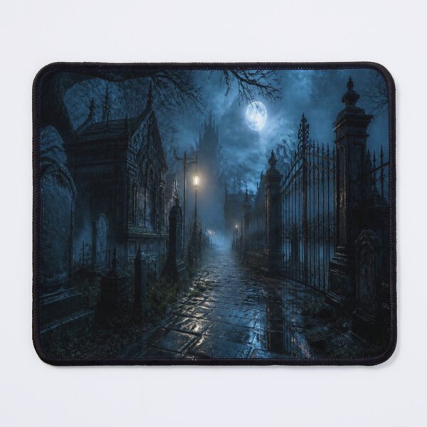 Item preview, Gothic Graveyard Path Midnight Rain designed and sold by LazyDayzCo.