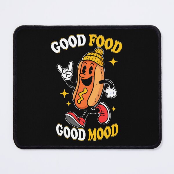 Item preview, Good Food Good Mood – Funny Hot Dog Cartoon Food Lover Design designed and sold by NicolasMar.