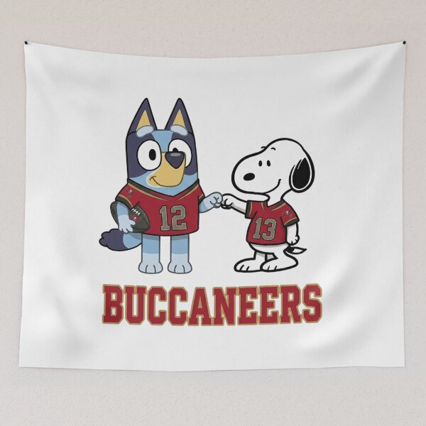 Item preview, Bluey And Snoopy Tampa Bay Football Buddies designed and sold by DamianRoy88.