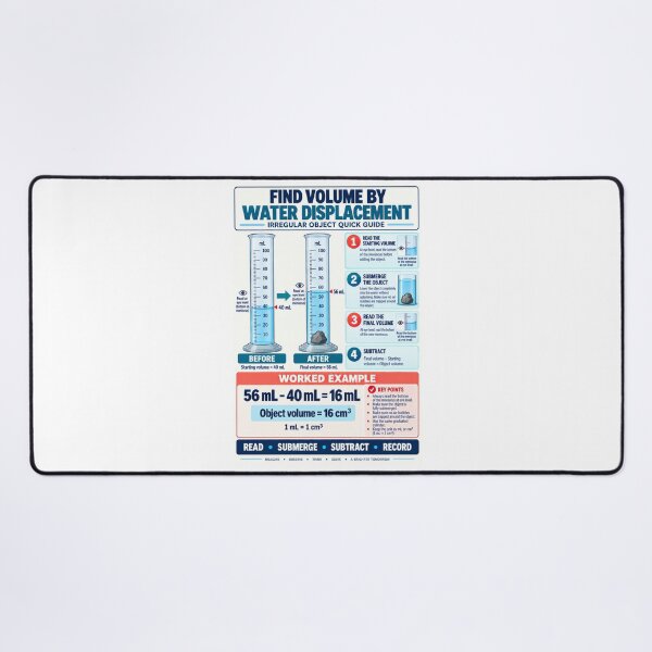 Item preview, Water Displacement Volume Guide | Irregular Object Science Poster designed and sold by astersgraphics.