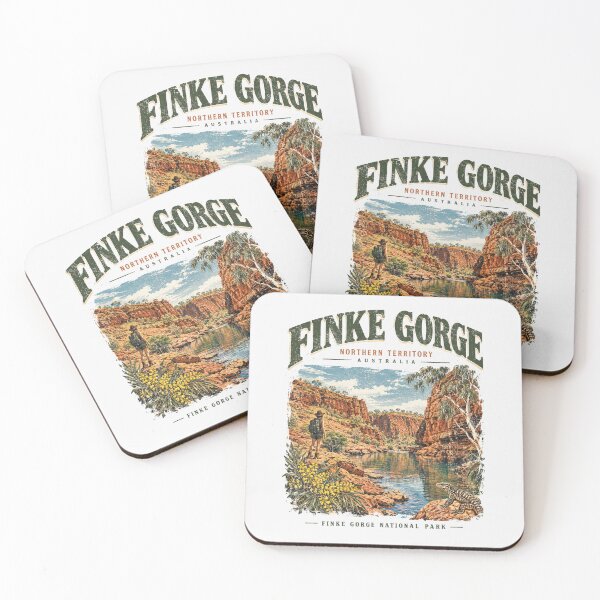 Item preview, Finke Gorge National Park Northern Territory Retro Travel Palm Valley Red Centre Australia designed and sold by Yellowriversss.