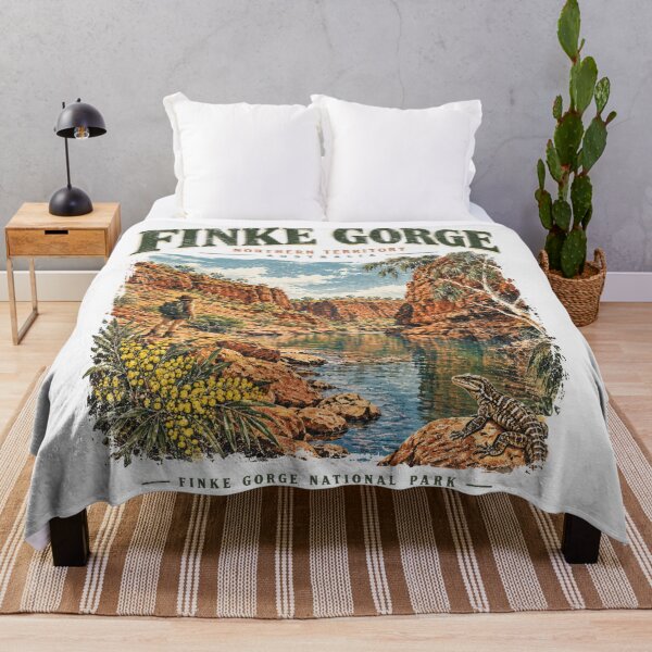 Item preview, Finke Gorge National Park Northern Territory Retro Travel Palm Valley Red Centre Australia designed and sold by Yellowriversss.