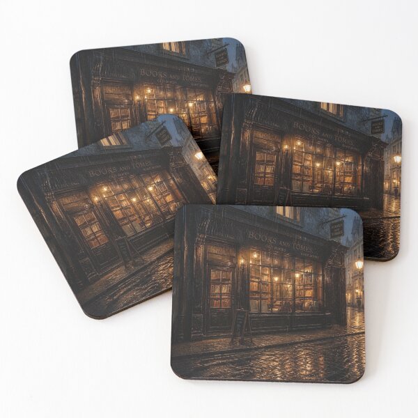 Item preview, Books and Tomes Gothic Bookstore Rainy Night designed and sold by LazyDayzCo.