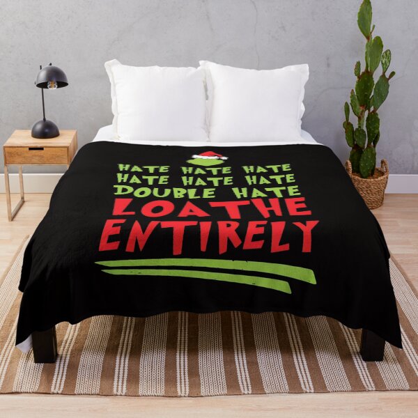 Item preview, Grinch Santa Hat Hate Loathe designed and sold by GollnickGordon.