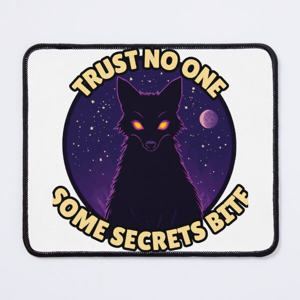 Item preview, Mysterious Fox "Trust No One" - Retro Groovy Night Sky Sticker designed and sold by 7oliver.
