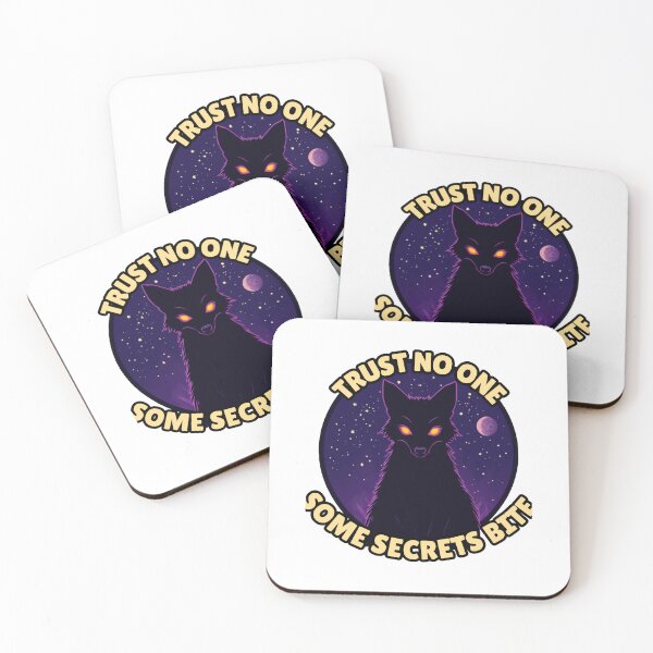 Item preview, Mysterious Fox "Trust No One" - Retro Groovy Night Sky Sticker designed and sold by 7oliver.