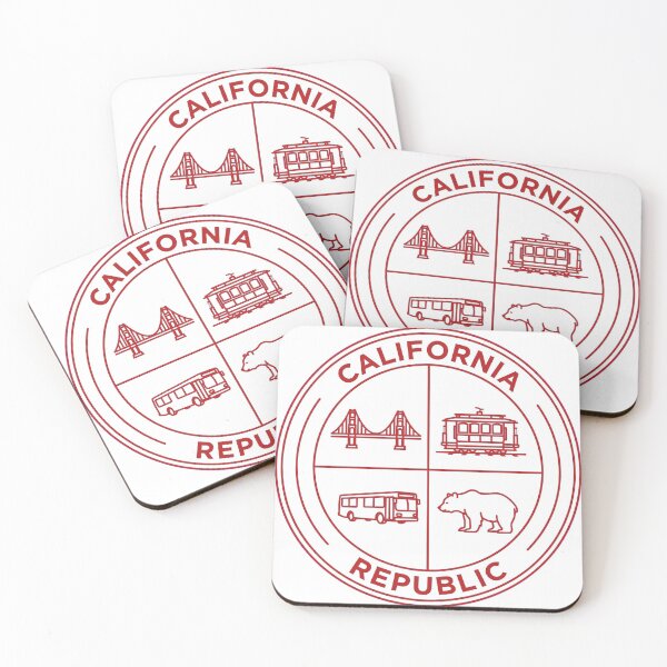 Item preview, California Republic - Thin Line Badge - White Interior - San Francisco designed and sold by CozyandBright91.