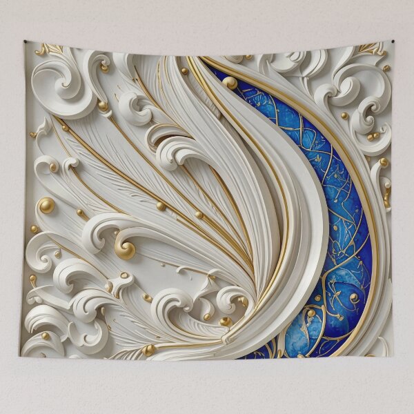 Item preview, Imperial Cobalt and Gold Baroque Medallion designed and sold by Vicky Brago-Mitchell®.