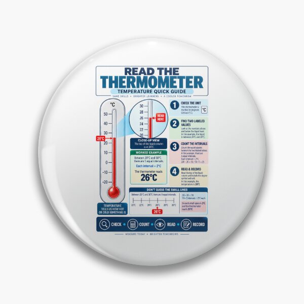 Item preview, How to Read a Thermometer | Celsius Temperature Quick Guide designed and sold by astersgraphics.