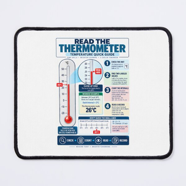 Item preview, How to Read a Thermometer | Celsius Temperature Quick Guide designed and sold by astersgraphics.