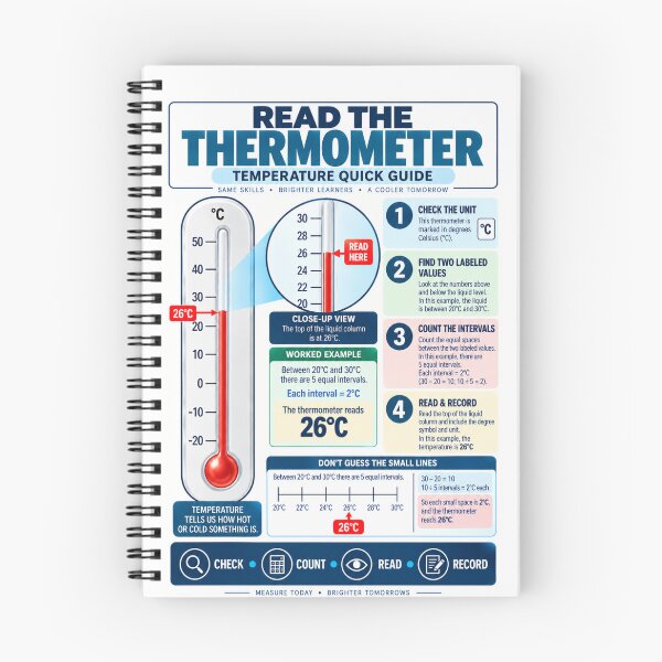 Item preview, How to Read a Thermometer | Celsius Temperature Quick Guide designed and sold by astersgraphics.
