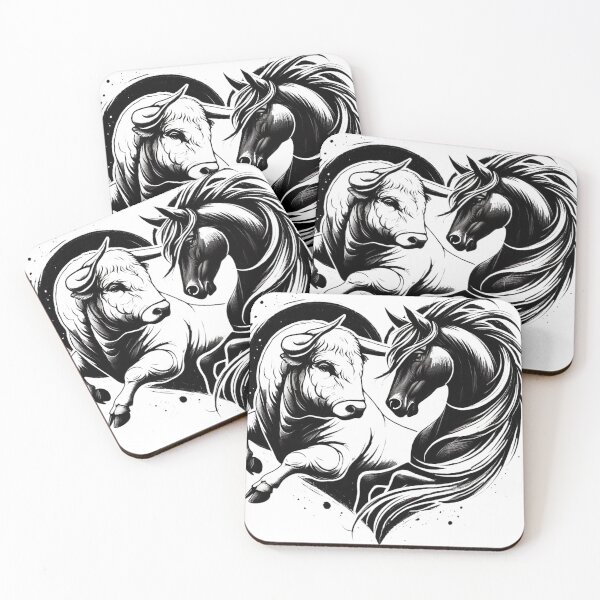 Item preview, bull heart and horse Camargue spirit designed and sold by jeanlouis11430.