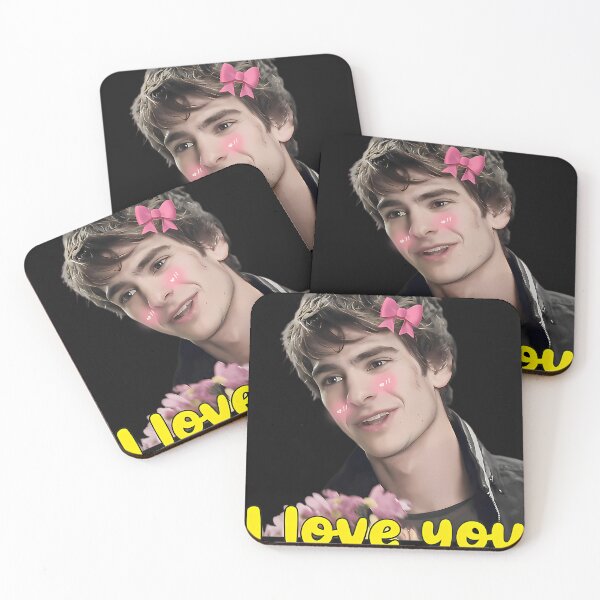 Item preview, Cute Blushing Boy I Love You Aesthetic Sticker designed and sold by MarcelleGilles.