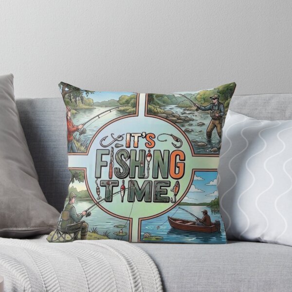 Item preview, It's Fishing Time - Fisherman Vintage Collage Art designed and sold by Stefanrajzer.