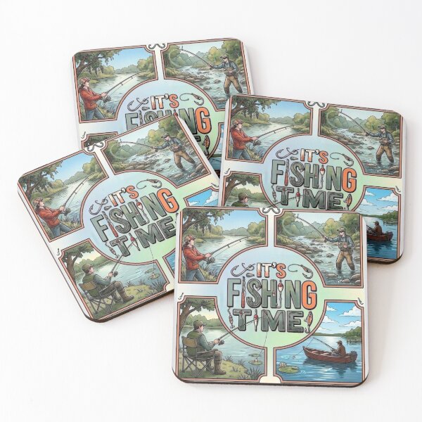 Item preview, It's Fishing Time - Fisherman Vintage Collage Art designed and sold by Stefanrajzer.