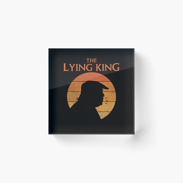 Item preview, The Lying King Political Satire Sarcastic Humor Retro Sunset designed and sold by RamonaTeal.