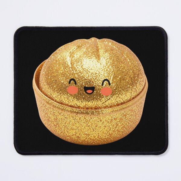 Item preview, Golden Glitter Squishy Dumpling in Bamboo Steamer – Sparkly Kawaii designed and sold by EmeraldeaArt.
