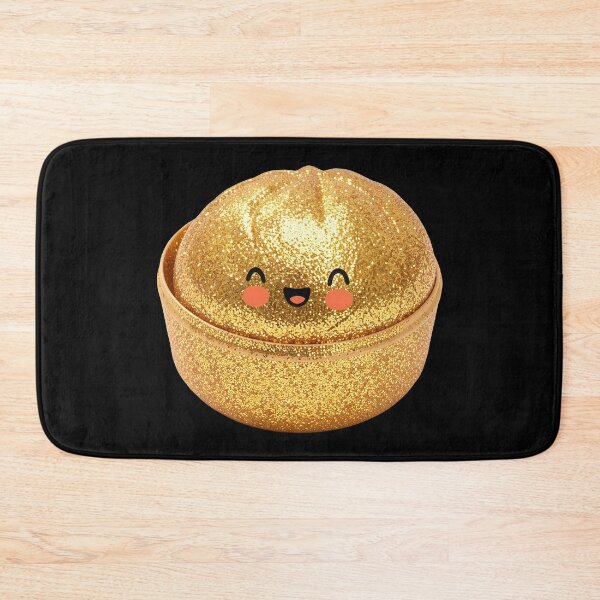 Item preview, Golden Glitter Squishy Dumpling in Bamboo Steamer – Sparkly Kawaii designed and sold by EmeraldeaArt.