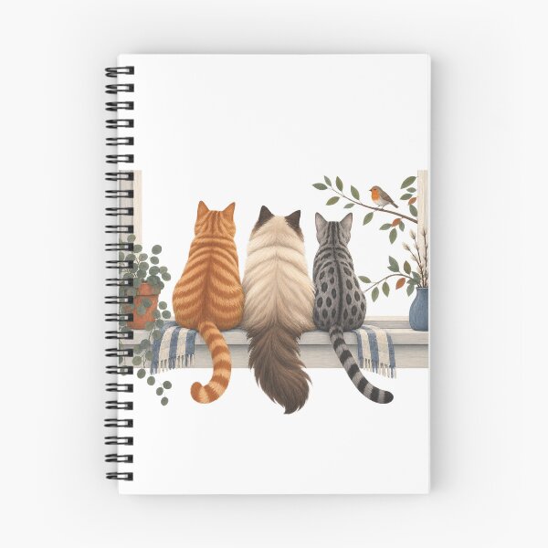 Item preview, Three Cats Watching a Bird at the Window designed and sold by SiripornSeaynng.