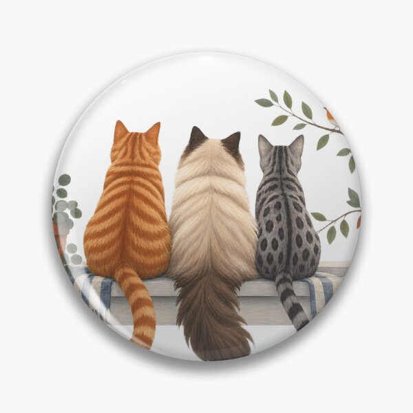 Item preview, Three Cats Watching a Bird at the Window designed and sold by SiripornSeaynng.