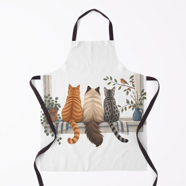 Item preview, Three Cats Watching a Bird at the Window designed and sold by SiripornSeaynng.