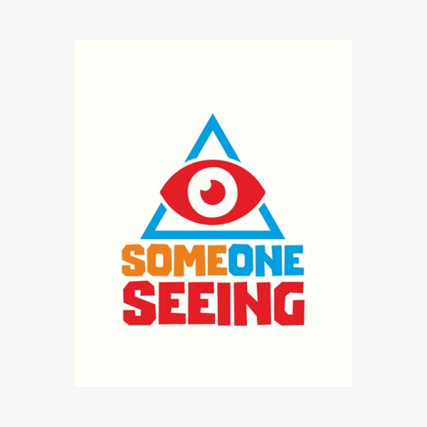 Item preview, SOMEONE SEEING- STICKER, DATA, AI, IT, INFORMATIVE, TYPOGRAPHY, WARN, CARE designed and sold by 440CREATIVES.