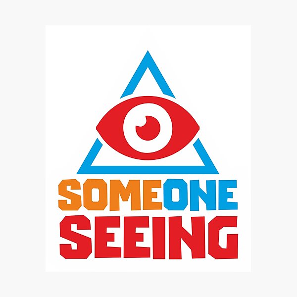 Item preview, SOMEONE SEEING- STICKER, DATA, AI, IT, INFORMATIVE, TYPOGRAPHY, WARN, CARE designed and sold by 440CREATIVES.
