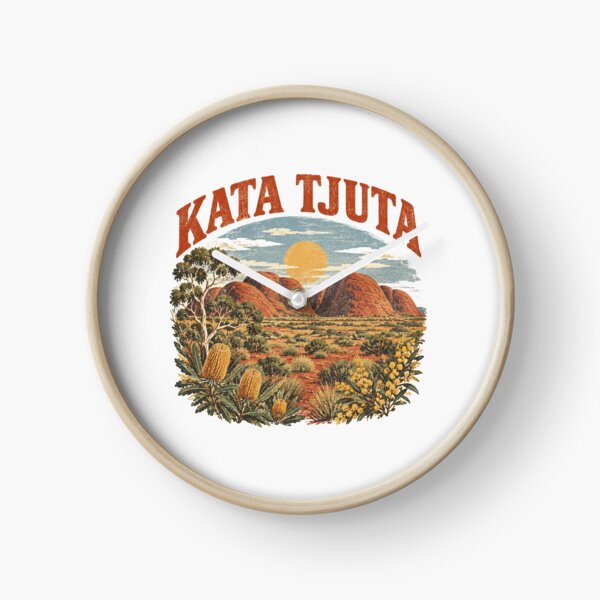 Item preview, Kata Tjuta The Olgas Northern Territory Retro Travel Poster Red Centre Australia designed and sold by Yellowriversss.