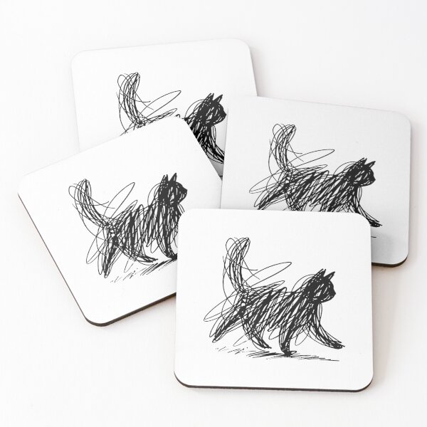 Item preview, Abstract Scribble cat designed and sold by ObukiLantara.