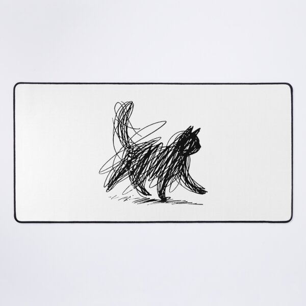 Item preview, Abstract Scribble cat designed and sold by ObukiLantara.