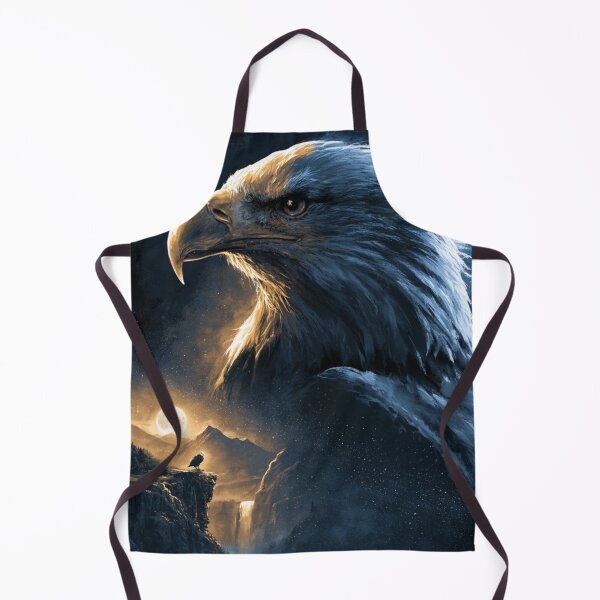 Item preview, Majestic Bald Eagle Full Moon Night Sky Wildlife designed and sold by NicolasGlowArt.