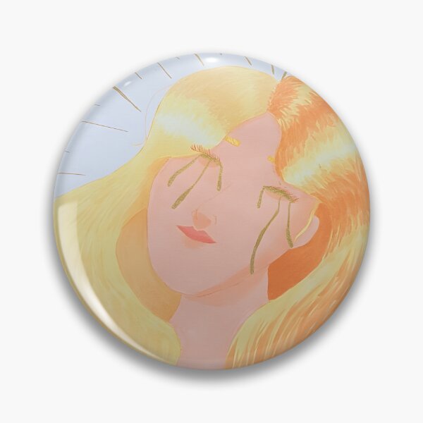Item preview, Golden Hair Floral Portrait with Melancholy Tears designed and sold by leticiartic.