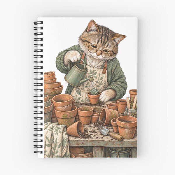 Item preview, Gardening Cat Potting a Succulent Collection designed and sold by SiripornSeaynng.
